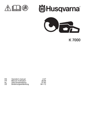 Husqvarna K 7000 Operator's Manual