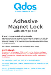 Qdos Adhesive Magnet Lock Easy Installation Manual