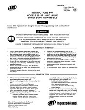 Ingersoll-Rand 2915P1 Instructions Manual