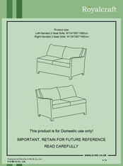 Royalcraft Weather-Shield Lisbon Modular Sofa Assembly Instructions