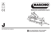 Maschio J 140 Use And Maintenance / Spare Parts