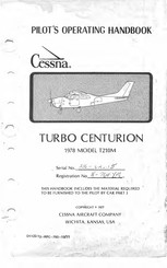 Cessna TURBO CENTURION T210M 1978 Pilot Operating Handbook