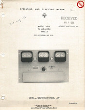 HP 335E Operating And Servicing Manual