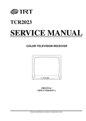 TRT TCR2023 Service Manual