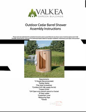 Valkea Outdoor Cedar Barrel Shower Assembly Instructions Manual