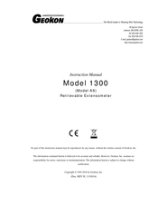 Geokon 1300 Instruction Manual