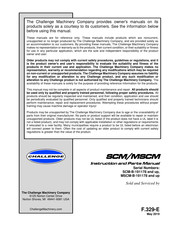 Challenge MSCM Instructions And Parts Manual