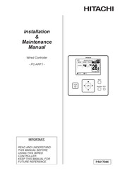 Hitachi PC-ARF1 Installation & Maintenance Manual