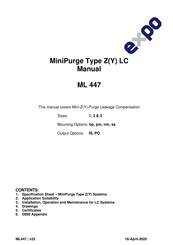 EXPO MiniPurge RLV52/ss/FS Manual