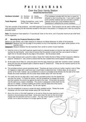 Potterybarn Over the Door Vanity Station Mounting Instructions