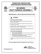 heatco HD Series Operation, Service And Maintenance Instructions
