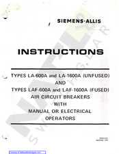 Siemens-Allis LAF-60A Instructions Manual