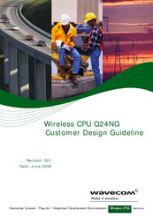 Wavecom Wireless CPU Q24NG Customer Design Manuallines