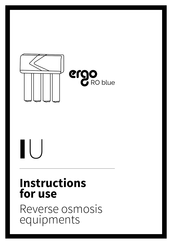 Kinetico ERGO RO BLUE Instructions For Use Manual