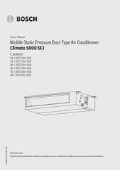 Bosch Climate 5000 SCI Owner's Manual