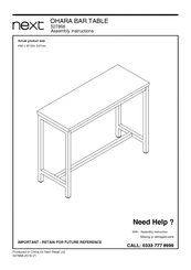 Next OHARA 527868 Assembly Instructions Manual