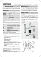 Multiplex ROXXY Navy Control 700 Operating Instructions
