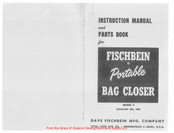 FISCHBEIN C Series Instruction Manual And Parts Book