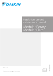 Daikin Modular Rotary Instructions For Installation, Use And Maintenance Manual