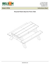 Belson Outdoors Picnic Table RP6S Instruction Sheet