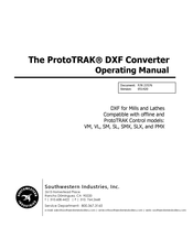 Southwestern Industries ProtoTRAK DXF Series Operating Manual