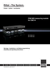 Rittal DK 7859.332 Assembly And Operating Instructions Manual