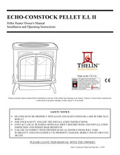 Thelin ECHO-COMSTOCK PELLET E.I. II Installation And Operating Instructions Manual