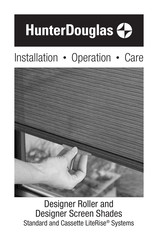 HunterDouglas Designer Installation Operation Care