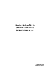 Ricoh Sirius-SC1fn Service Manual