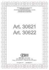 Gessi 30621 Manual