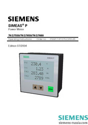 Siemens SIMEAS P 7KG7550 Operating Instructions Manual