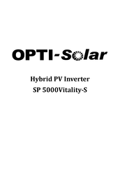 opti-solar SP 5000 Vitality-S Operating Manual