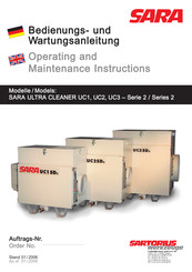 Reven SARA UC1SD Operating And Maintenance Instructions Manual
