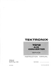 Tektronix 7D12 Service Instructions Manual