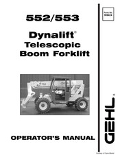 Gehl Dynalift 553 Operator's Manual