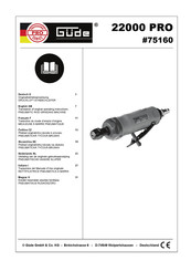Gude 22000 PRO Translation Of Original Operating Instructions