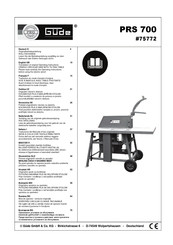 Gude PRS 700 Translation Of Original Operating Instructions