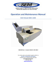 Sem 800-1000 Series Operation And Maintenance Manual