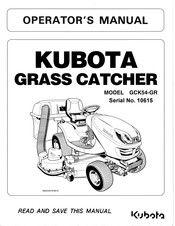 Kubota 10615 Operator's Manual