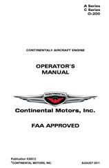 Continental Motors A75 Operator's Manual