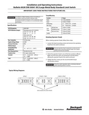 Rockwell Automation Allen-Bradley 802K Installation And Operating Instructions