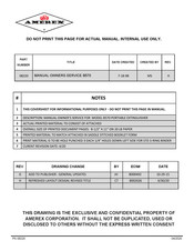 Amerex 570 Owner's Service Manual