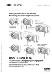 Baumer HUBNER BERLIN HOG 11 G Mounting And Operating Instructions