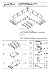 Patioflare PF-CS353-GY Assembly Instructions Manual