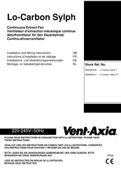 Vent-Axia Lo-Carbon Sylph T Installation And Wiring Instructions