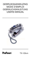 Profoon TX-129vm User Manual