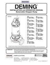 Crane DEMING 8T Installation And Operation Manual