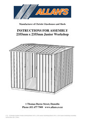 ALLAN'S Christie Junior Workshop Instructions For Assembly