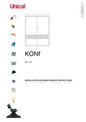 Unical KONf 400 Installation And Maintenance Instructions Manual