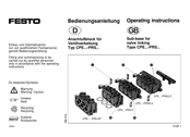 Festo CPE PRSG-3 Series Operating Instructions Manual